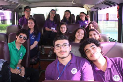 Students on the bus
